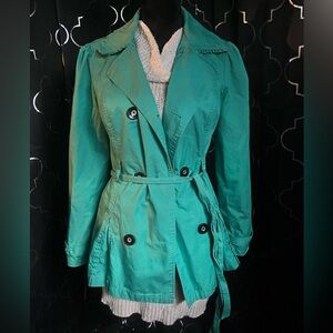 Candie's Vibrant Teal Trench Coat